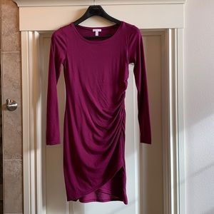 Leith Ruched Long-sleeved Body-Con Dress